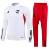 CR Flamengo Quarter Zip Training Huppari Suits 2023-24 Valkoinen - Miesten